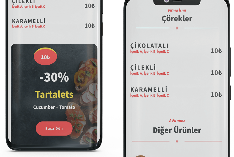 QR Kod Menü Tasarımı Örnekleri